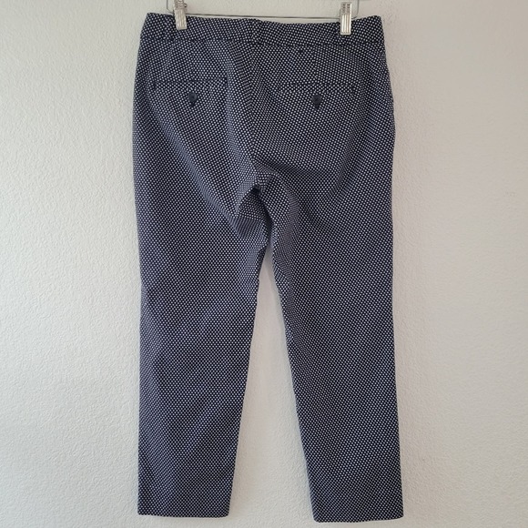 Banana Republic Petite Women's Navy and White Cropped Hampton Pants Size 4P - Picture 6 of 7